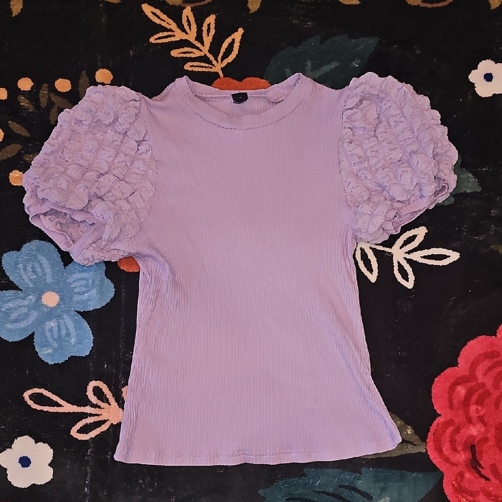 SHEIN Lilac Ribbed Top